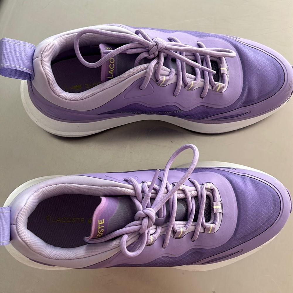 Lacoste lilac shoes size 9.5US 41EU